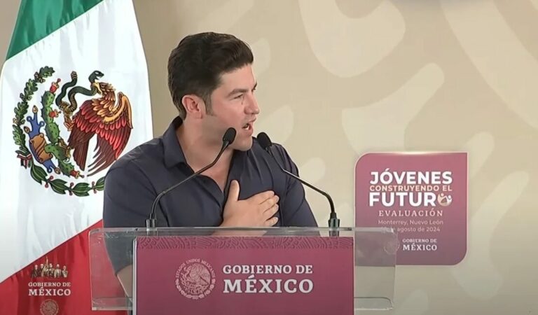 Samuel García también recibe abucheos durante evento con AMLO y Claudia Sheinbaum