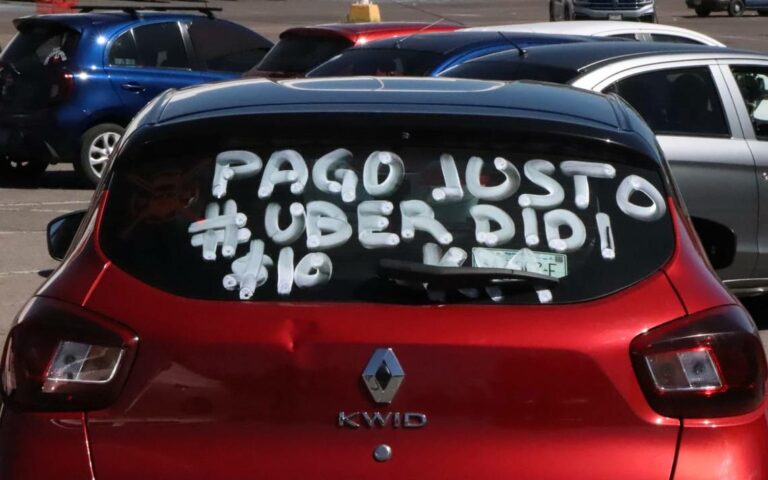 Conductores de Uber y DiDi en Aguascalientes se suman al paro nacional de labores