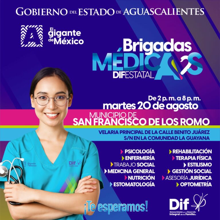DIF estatal acercará servicios médicos gratuitos este martes a San Francisco de los Romo 