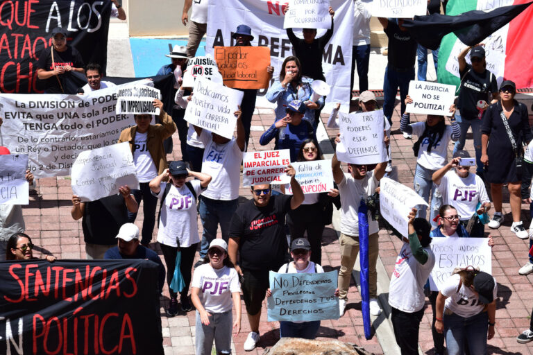 Continuará paro de labores y manifestaciones en PJF de Aguascalientes