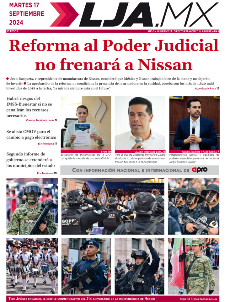 Reforma al Poder Judicial  no frenará a Nissan, edición 17/9/2024