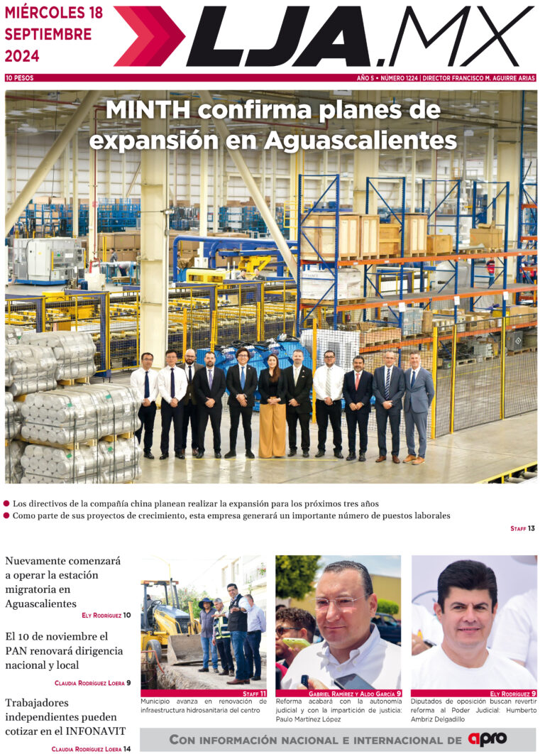 MINTH confirma planes de  expansión en Aguascalientes, edición 18/9/2024