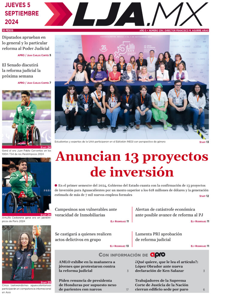 Anuncian 13 proyectos de inversión y más en LJA.MX, edición 5/9/2024