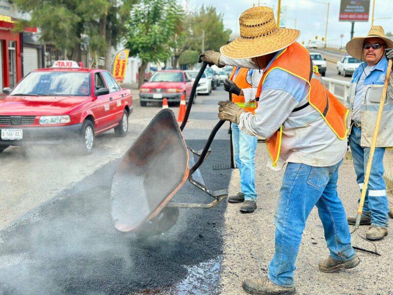 SOPMA refuerza rehabilitación vial en avenida Aguascalientes sur 
