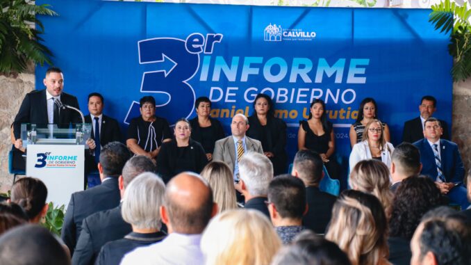 Daniel Romo Urrutia, presidente municipal de Calvillo, presentó su Tercer Informe