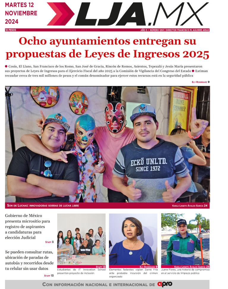 Ocho ayuntamientos entregan su propuestas de Leyes de Ingresos 2025 y más en LJA.MX, edición 12/11/2024