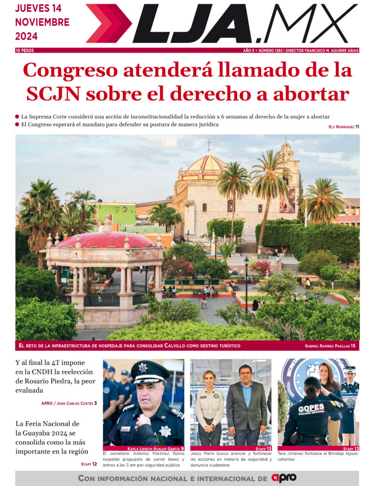 Congreso atenderá llamado de la SCJN sobre el derecho a abortar y más en LJA.MX, edición 14/11/2024