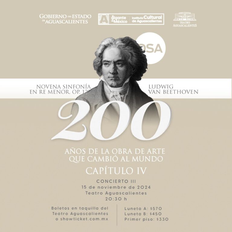 Celebra 200 años de la Novena Sinfonía de Beethoven con un concierto único en Aguascalientes