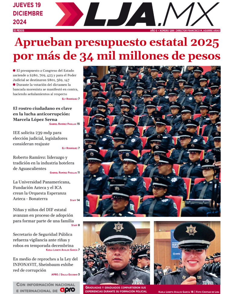 Aprueban presupuesto estatal 2025 por más de 34 mil millones de pesos y más en LJA.MX, edición 19/12/2024