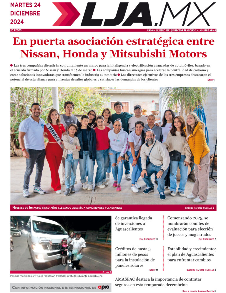 En puerta asociación estratégica entre Nissan, Honda y Mitsubishi Motors y más en LJA.MX, edición 24/12/2024