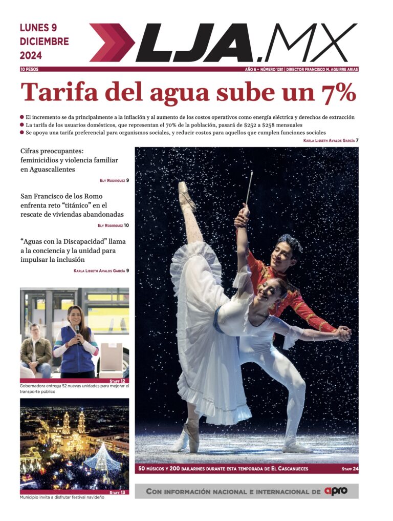 Tarifa del agua sube un 7% y más en LJA.MX, edición 9/12/2024