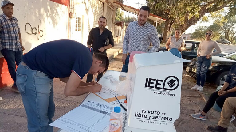 Colabora IEE en elección de autoridades auxiliares en Calvillo