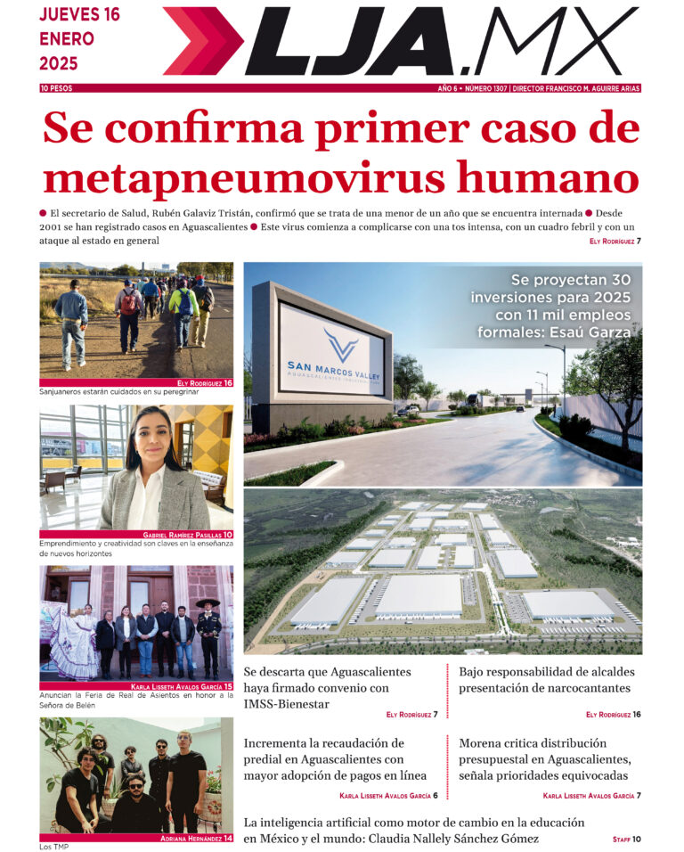 Se confirma primer caso de metapneumovirus humano y más en LJA.MX, edición 16/1/2025
