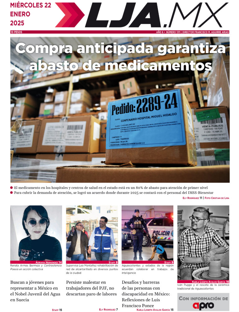 Compra anticipada garantiza abasto de medicamentos y más en LJA.MX, edición 22/1/2025