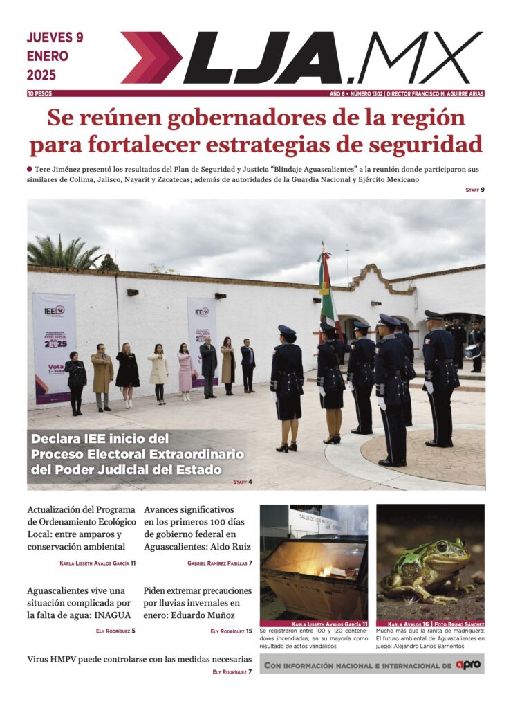 Se reúnen gobernadores de la región para fortalecer estrategias de seguridad y más en LJA.MX, edición 9/1/2025