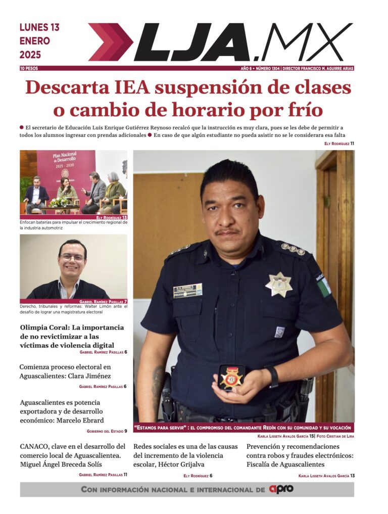 Descarta IEA suspensión de clases o cambio de horario por frío y más en LJA.MX, edición 13/1/2025