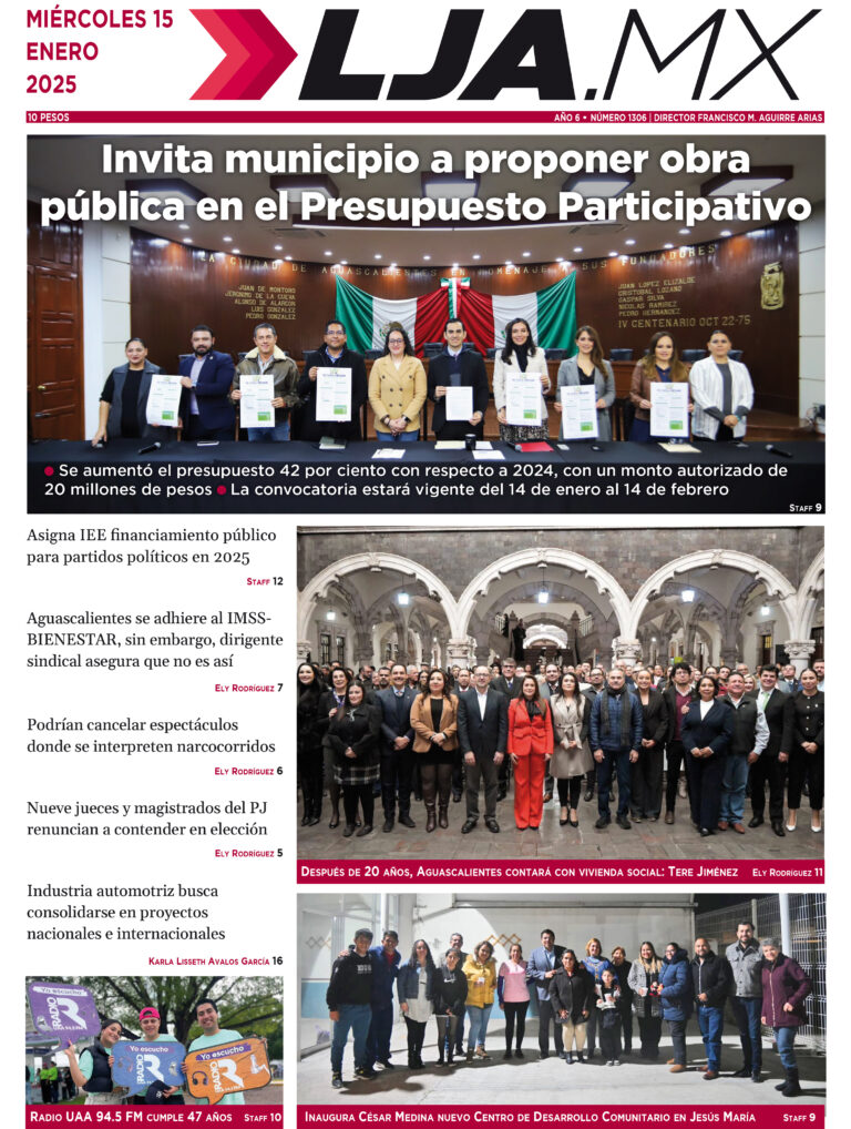 Invita municipio a proponer obra  pública en el Presupuesto Participativo y más en LJA.MX, edición 15/1/2025