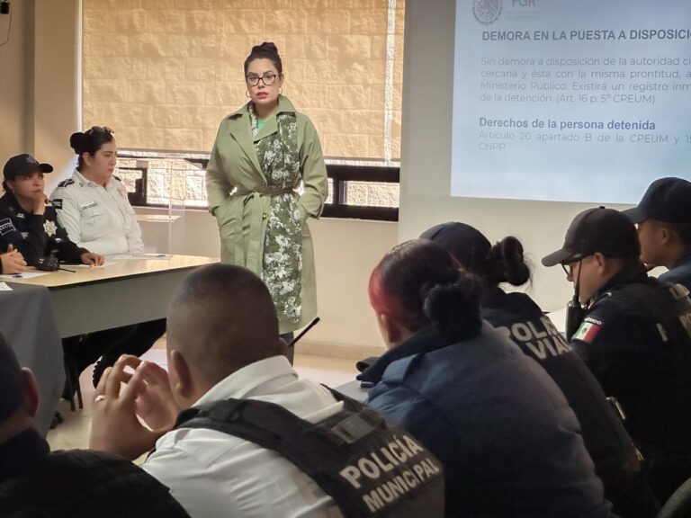 FGR imparte capacitación a elementos de la policía municipal de Aguascalientes