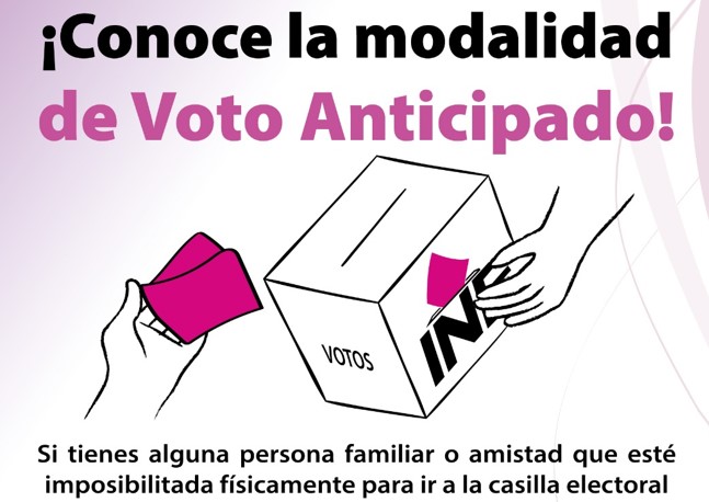 Personas con discapacidad o impedidas físicamente para acudir a su casilla podrán votar anticipadamente