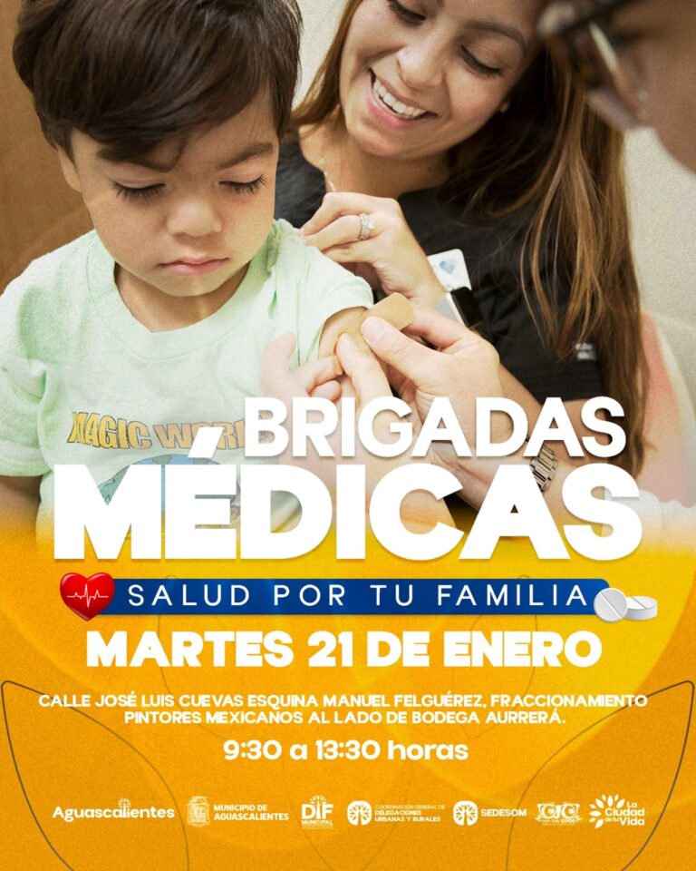 Llevará DIF Municipal de Aguascalientes brigadas médicas al fraccionamiento Pensadores Mexicanos y a la comunidad El Relicario