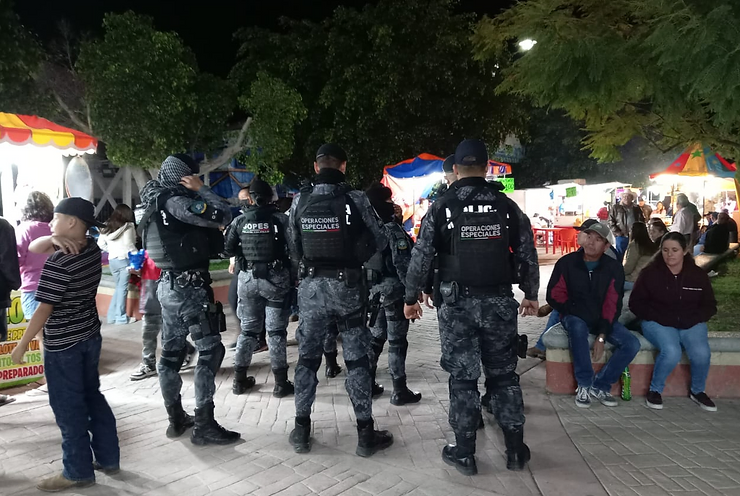 Operativo de seguridad en fiestas de la Concepción en Calvillo