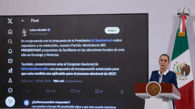 A la gente no le gusta el nepotismo: Sheinbaum tras declaraciones de Salgado y Monreal