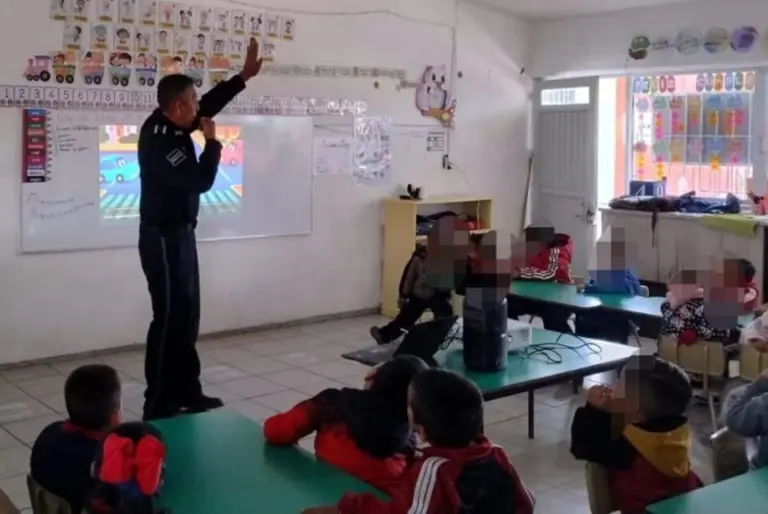 Niños de preescolar aprenden sobre seguridad vial en Jesús María