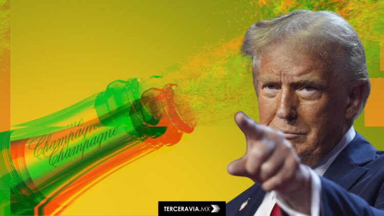 Trump y la guerra del alcohol: amenaza con un arancel del 200% al vino, champán y licor europeo