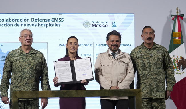 Presidenta anuncia que Defensa Nacional construirá siete nuevos hospitales del IMSS