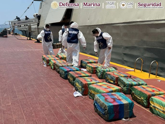 En costas de Guerrero se aseguraron alrededor de 1,800 kilos de cocaína