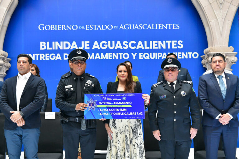 Con una inversión de 21 mdp, se entrega armamento y equipo a corporaciones de seguridad de Aguascalientes