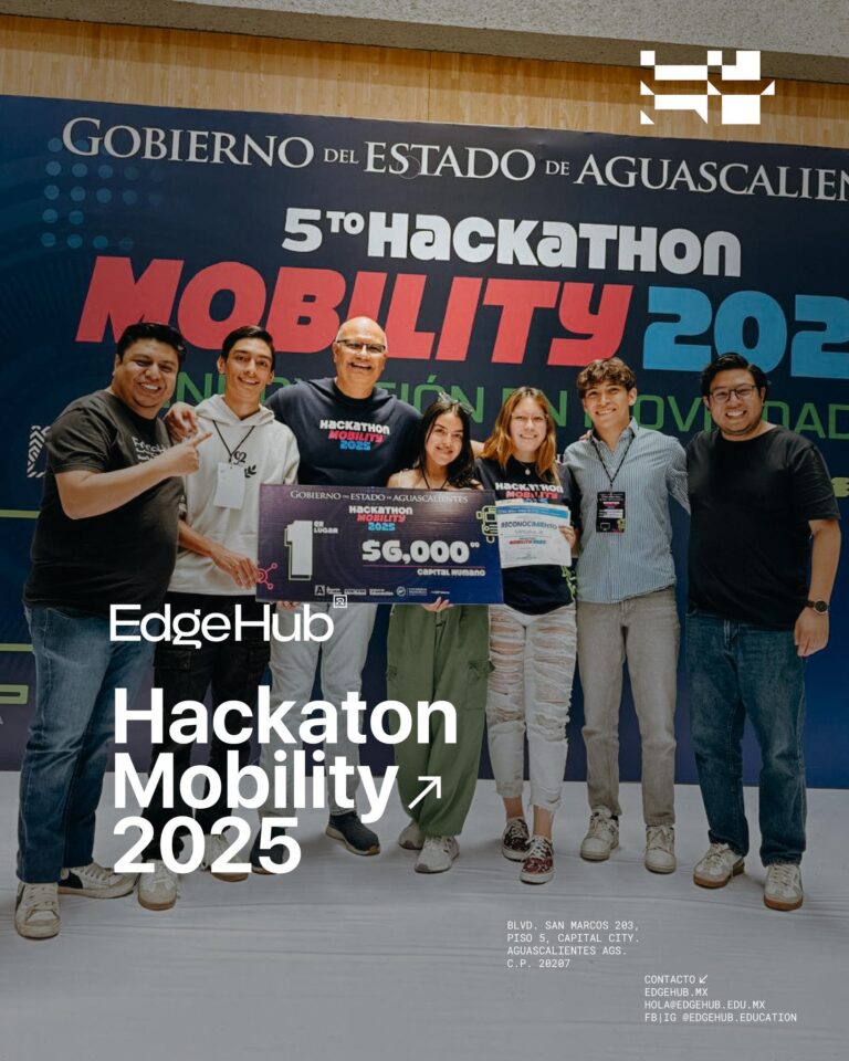 Estudiantes de EdgeHub ganan primer lugar en Talento Humano en el Hackatón Mobility