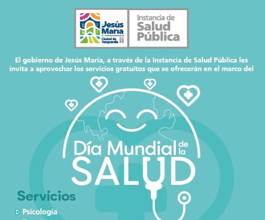 Conmemoran el Día Mundial de la Salud con jornada gratuita de servicios médicos en Jesús María