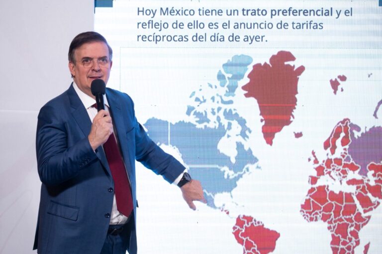 Ebrard presume “trato preferencial” a México ante los aranceles recíprocos de Trump