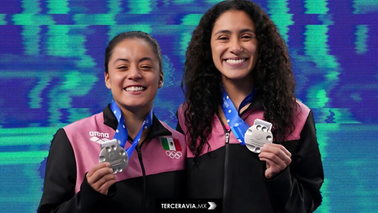 Gabriela Agúndez y Alejandra Astudillo ganan plata para México en plataforma sincronizada