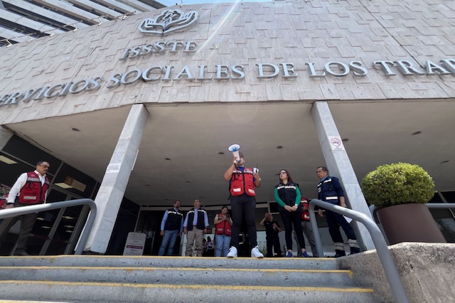 Participa ISSSTE Aguascalientes en el Primer Simulacro Nacional 2025