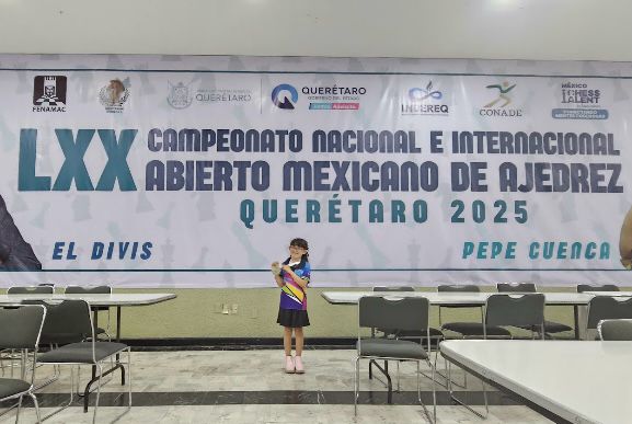 Con solo 7 años, la hidrocálida Isabella Rivas representará a México en competencia internacional de ajedrez