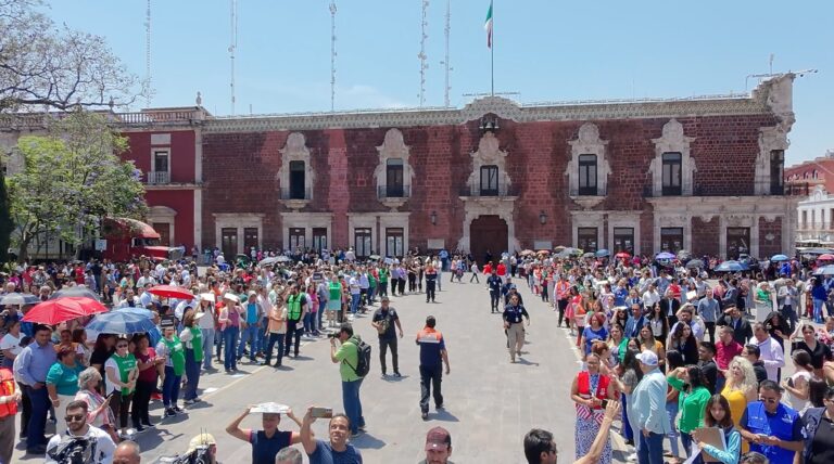 Gobierno del Estado y municipio de Aguascalientes participan en el simulacro nacional 2025