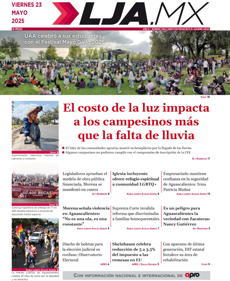 El costo de la luz impacta a los campesinos más que la falta de lluvia y más en LJA.MX, edición 23/5/2025