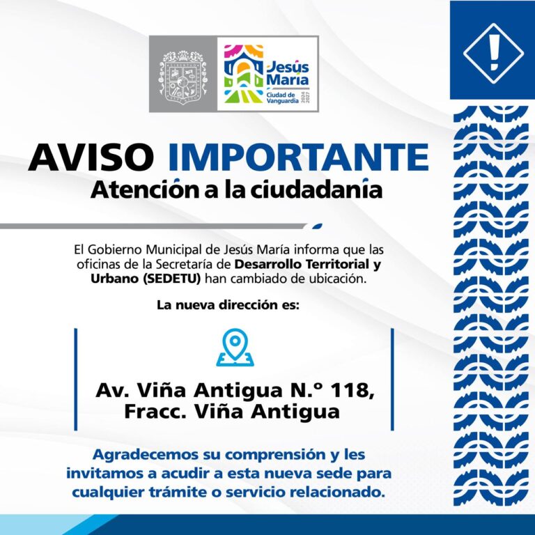 SEDETU cambia de domicilio para ofrecer servicios más eficientes