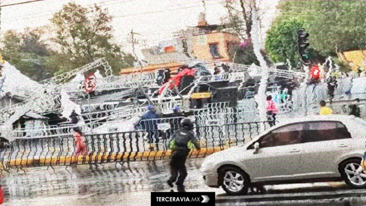 Colapsa escenario en GAM por fuertes vientos: 7 heridos y evento cancelado