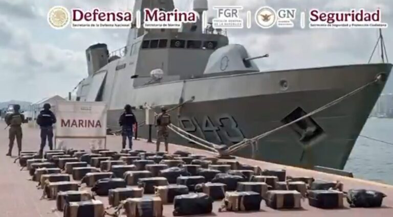 Guerrero, en una operación marítima se aseguraron alrededor de 1.3 toneladas de presunta cocaína