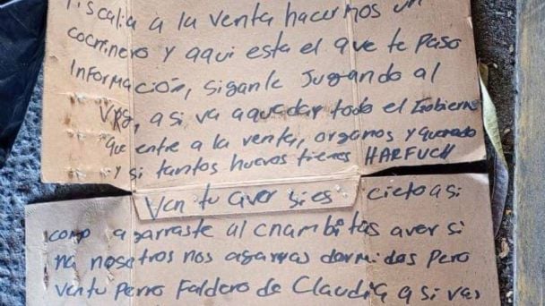 Dejan cuerpos desmembrados con amenazas a Harfuch en Acapulco