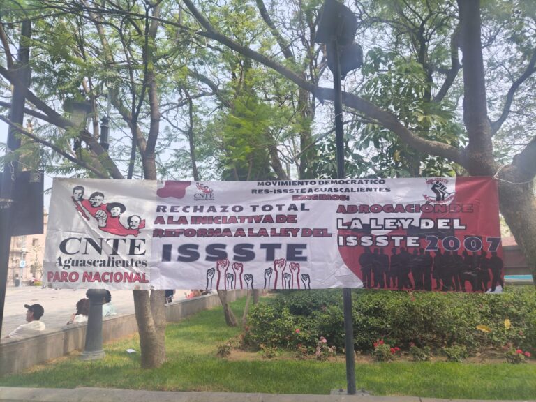 Docentes de Aguascalientes se suman a peticiones del CNTE a nivel nacional