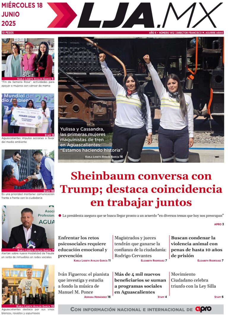 Sheinbaum conversa con Trump; destaca coincidencia  en trabajar juntos y más en LJA.MX, edición 18/6/2025