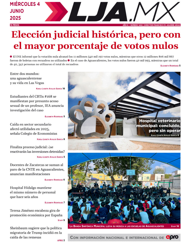 Elección judicial histórica, pero con el mayor porcentaje de votos nulos y más en LJA.MX, edición 04/6/2025