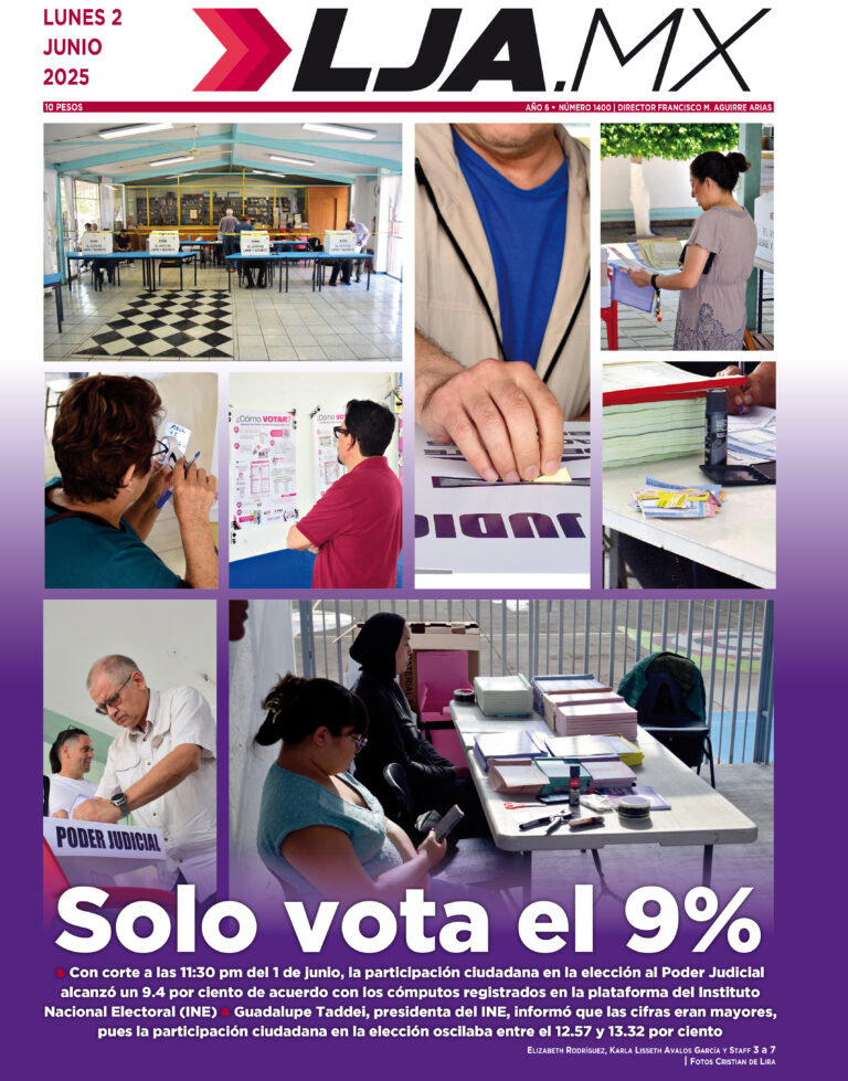 Solo vota el 9% y más en LJA.MX, edición 02/6/2025