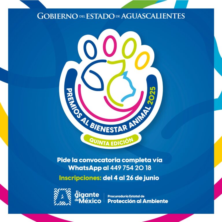 Gobierno del Estado de Aguascalientes abrió la convocatoria para los Premios al Bienestar Animal