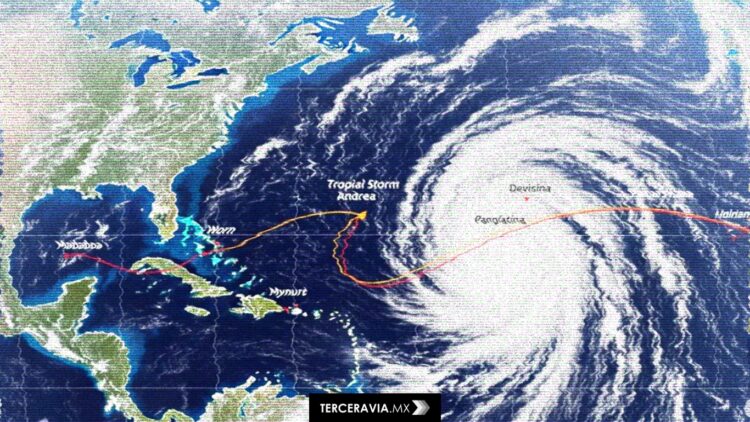 Tormenta Andrea inaugura temporada 2025 en el Atlántico sin riesgo para México ni EEUU