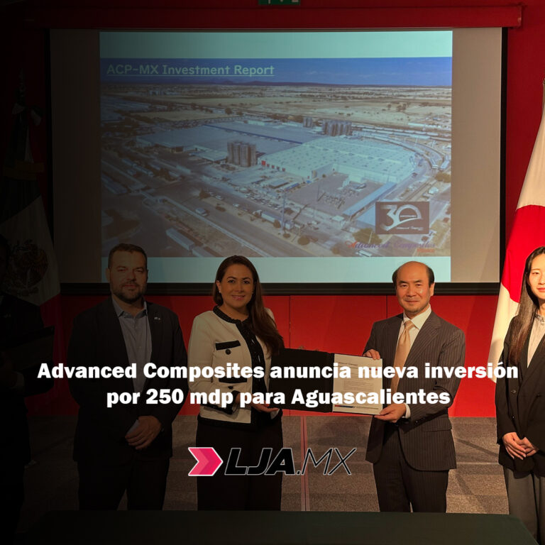Advanced Composites anuncia nueva inversión por 250 mdp para Aguascalientes